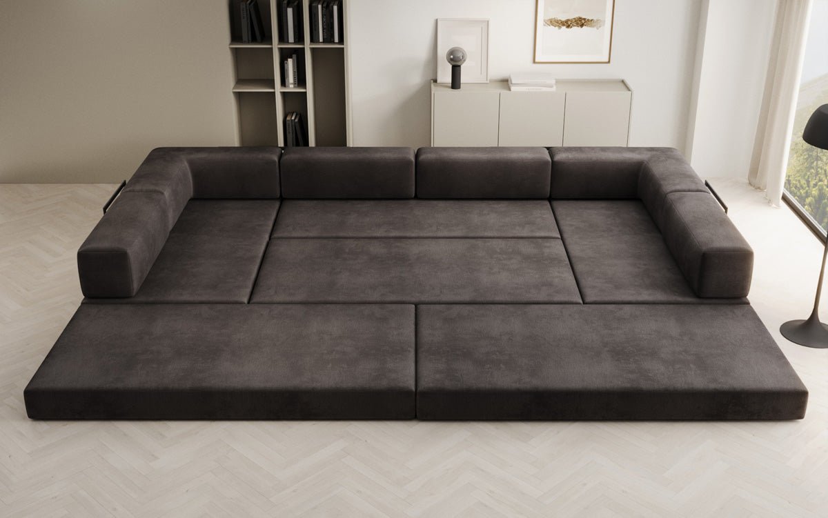 Designer Sofa Lazy U i Velour