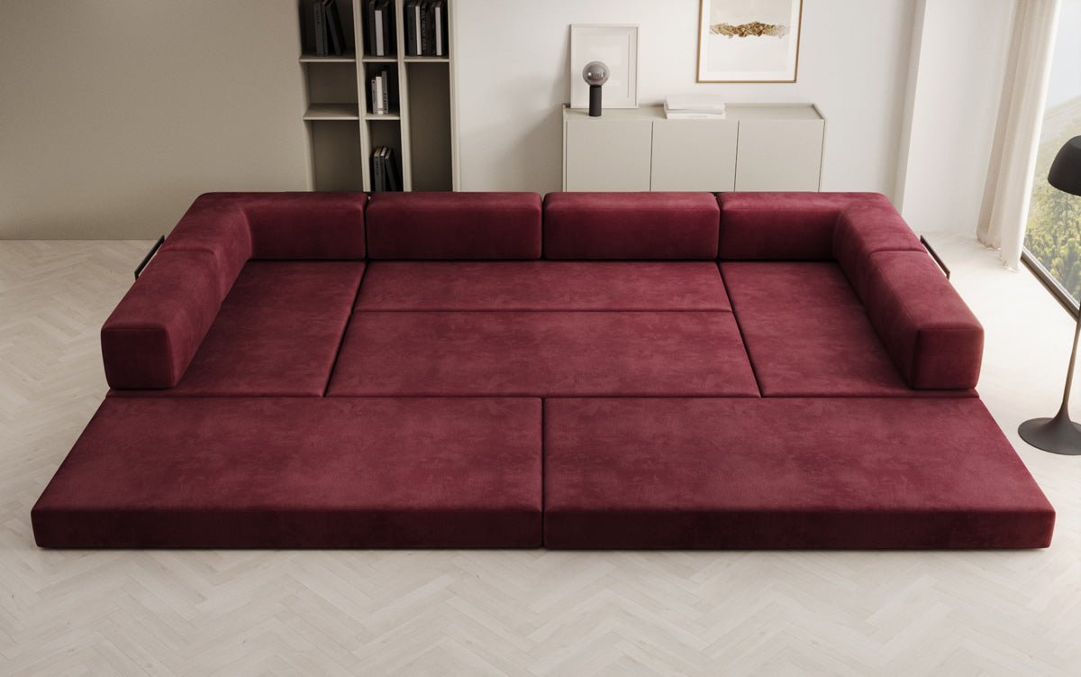 Designer Sofa Lazy U i Velour