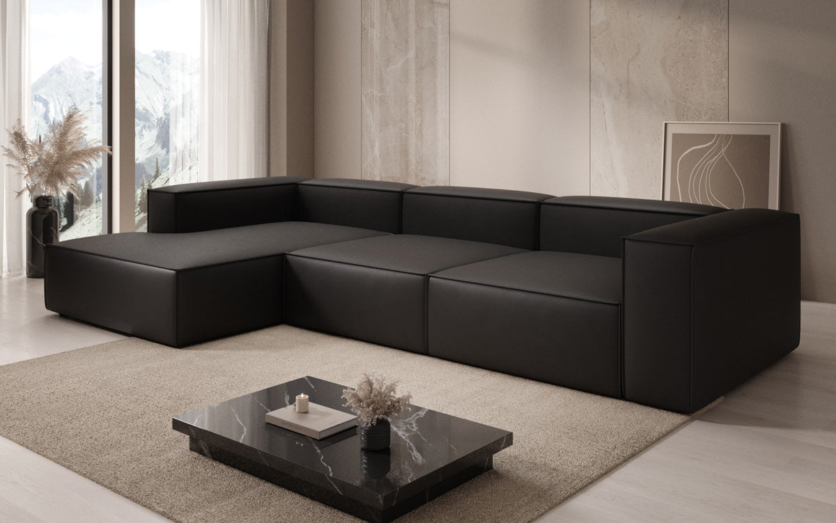 Designer Sofa Lesley L i ægte læder