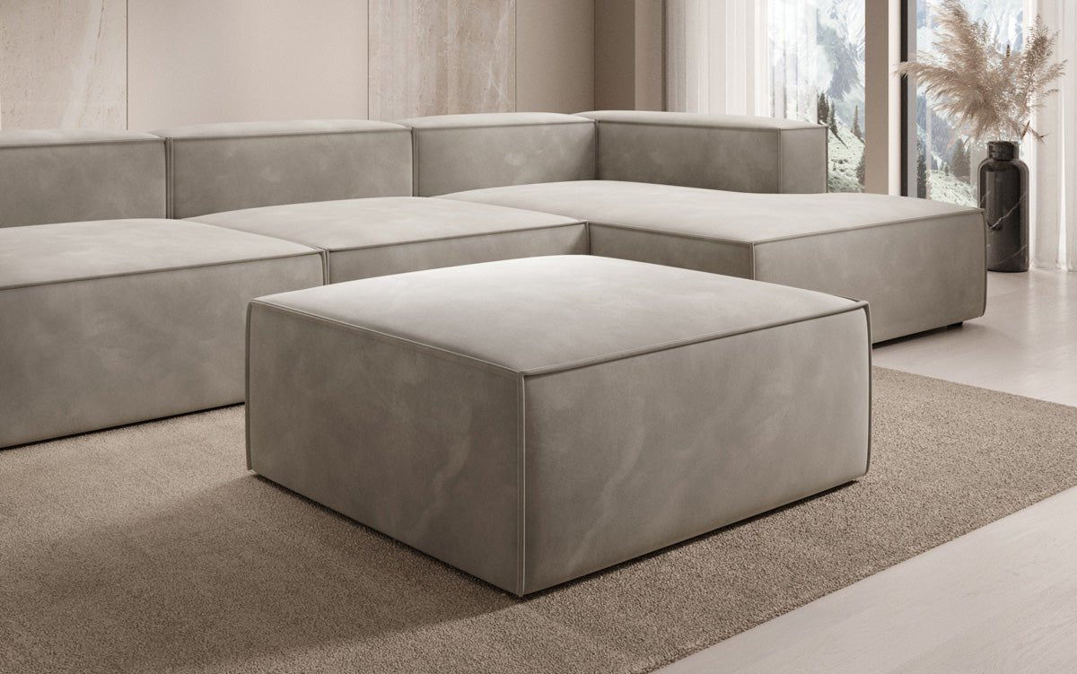 Beistellhocker Lesley in Velour
