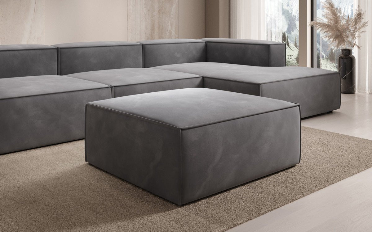 Beistellhocker Lesley in Velour