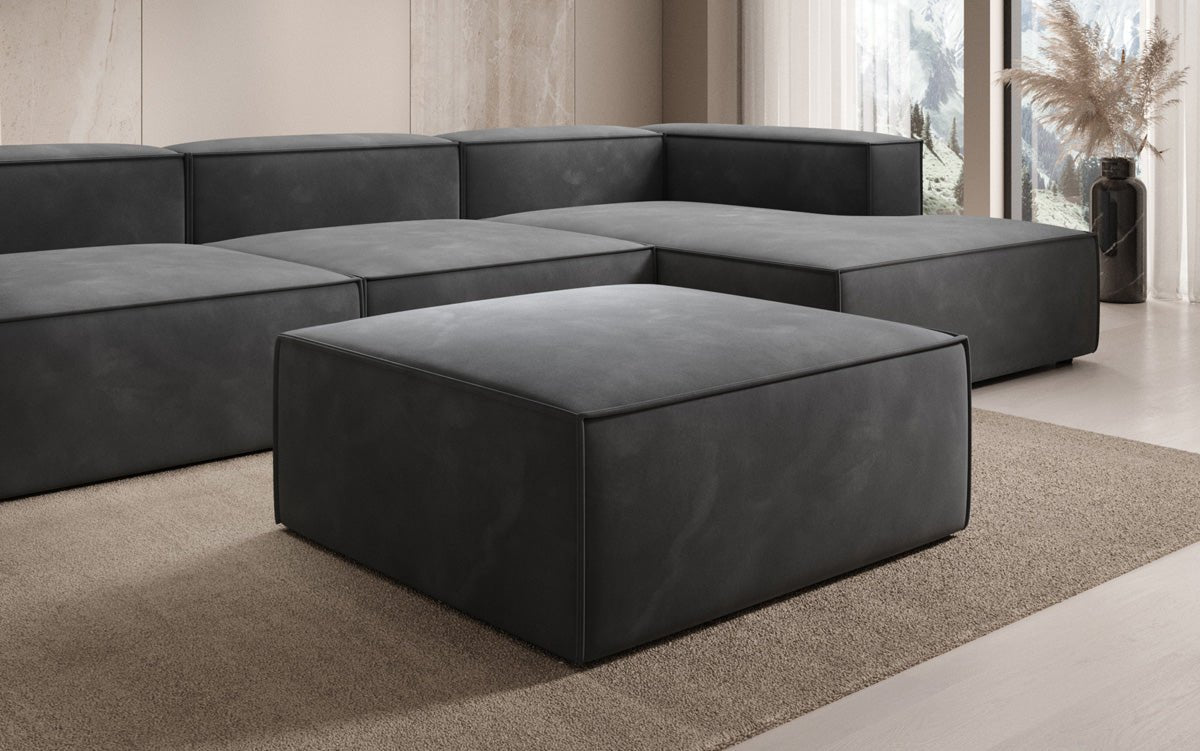 Beistellhocker Lesley in Velour