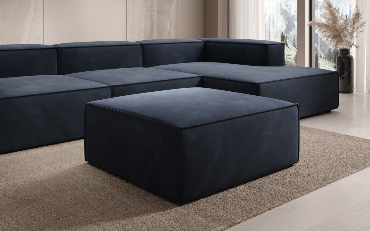 Beistellhocker Lesley in Velour