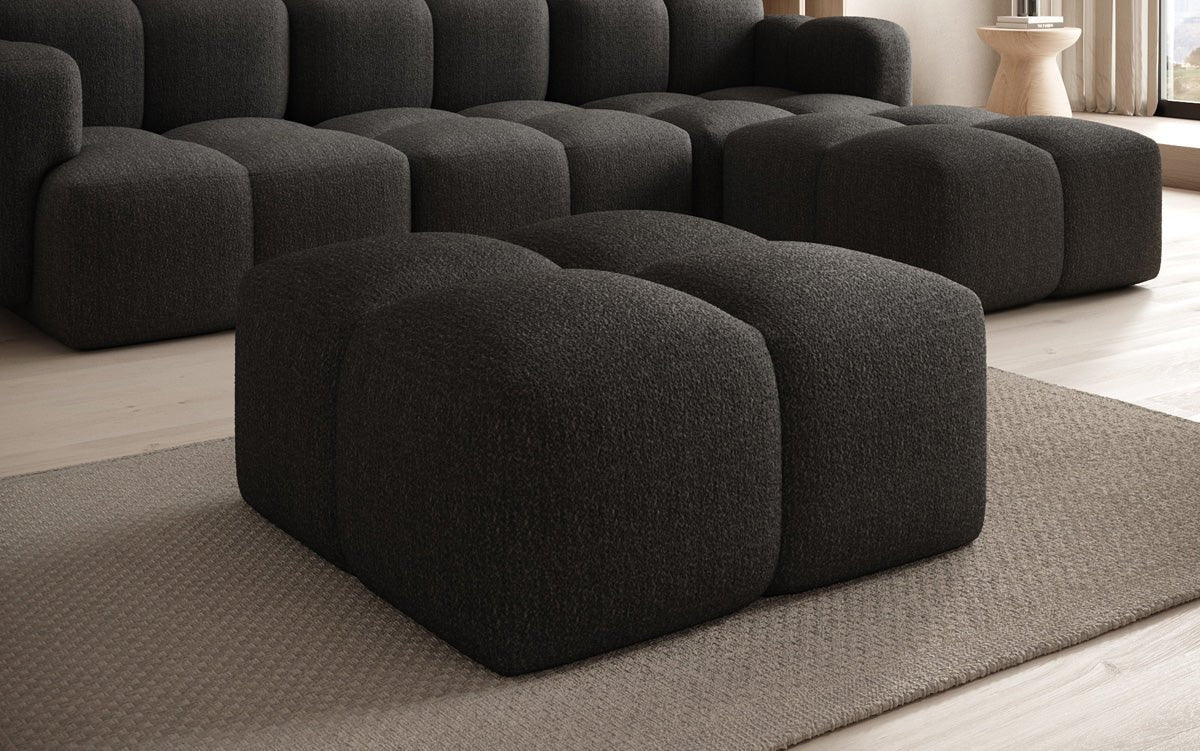 Beistellhocker Celly in Bouclé