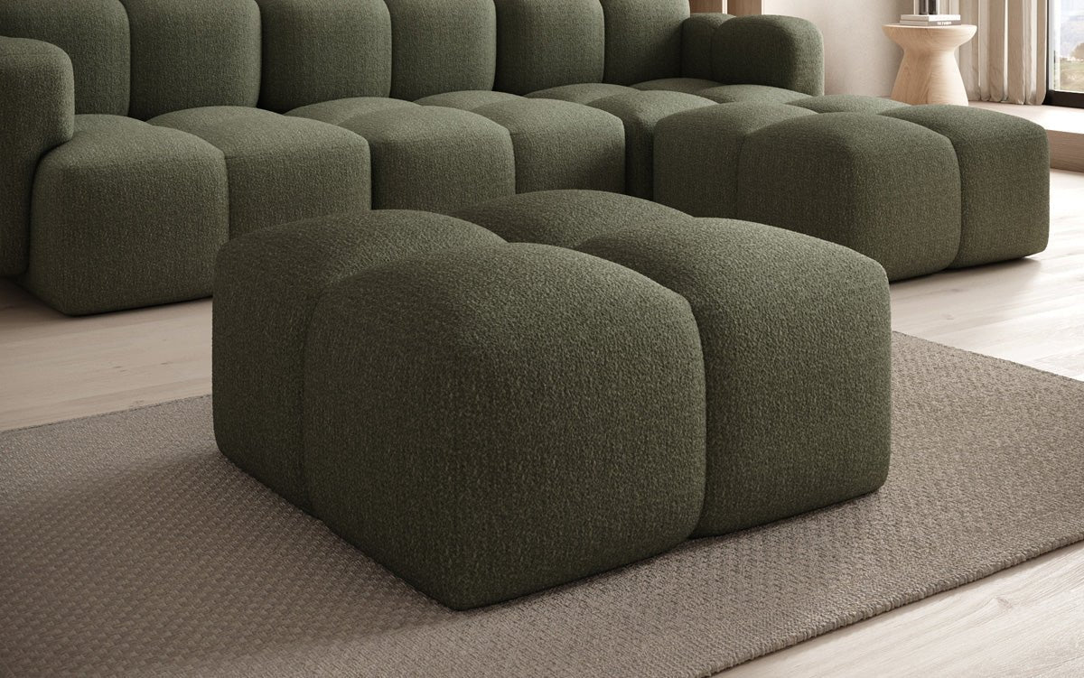 Beistellhocker Celly in Bouclé