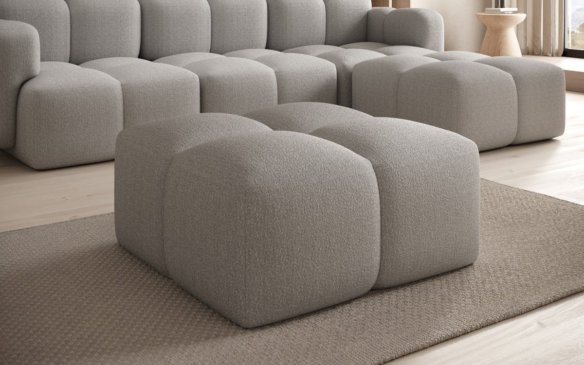 Beistellhocker Celly in Bouclé