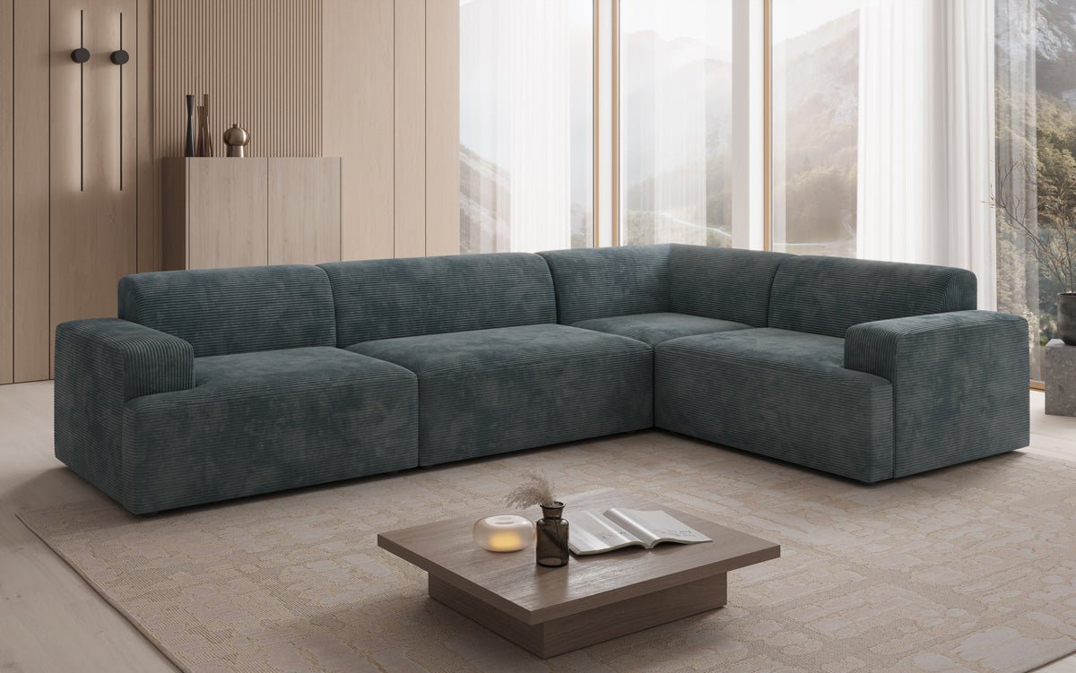 Designer Sofa Monza Wohnlandschaft L i Cordfløjl