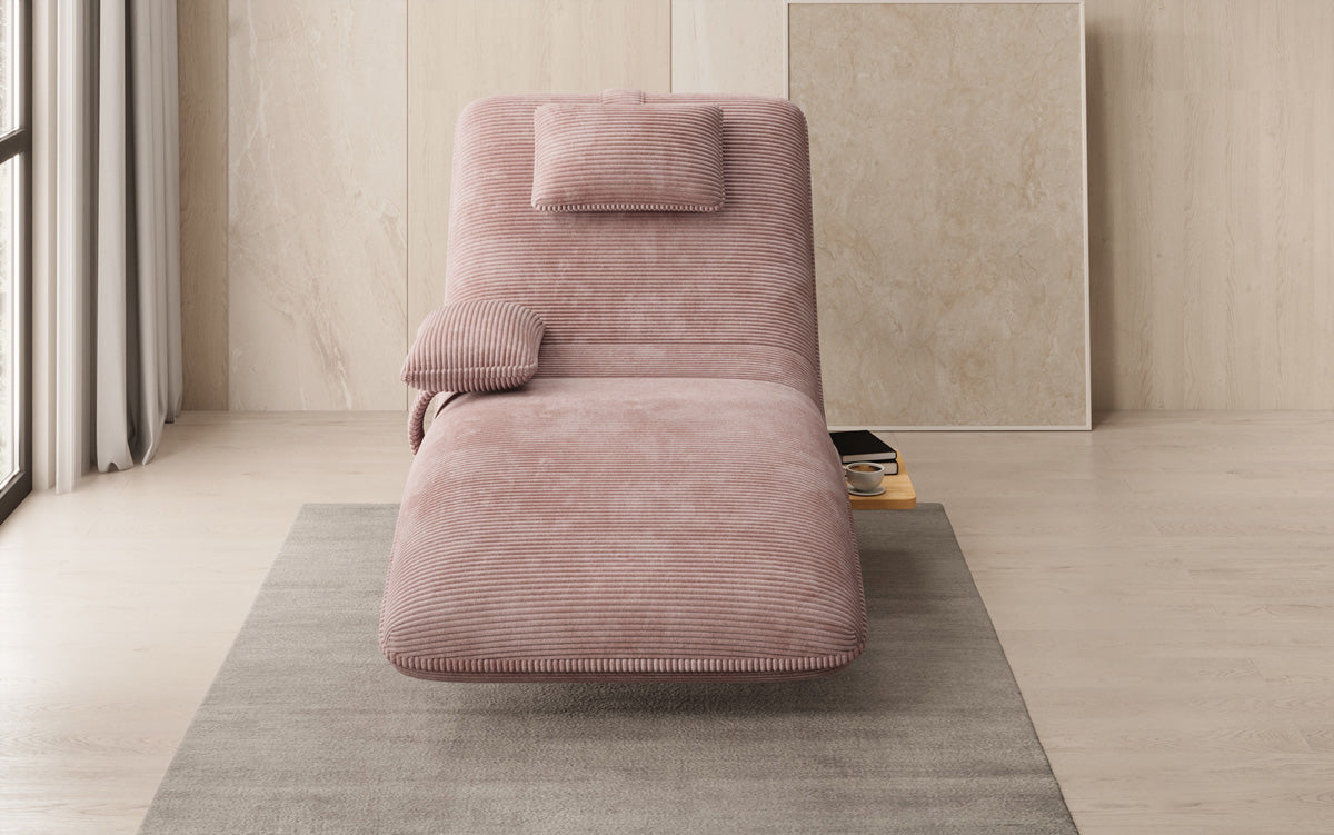 Designer afslapningsstol velour Cordfløjl med drejefunktion og sidebord