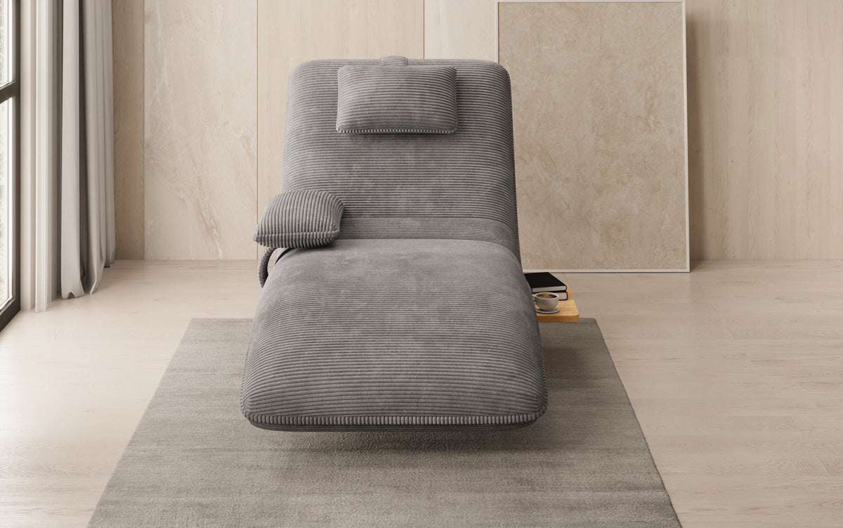 Designer afslapningsstol velour Cordfløjl med drejefunktion og sidebord