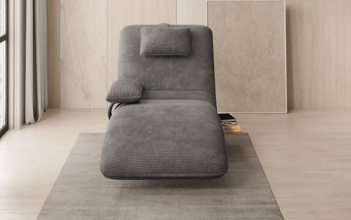 Designer afslapningsstol velour Cordfløjl med drejefunktion og sidebord