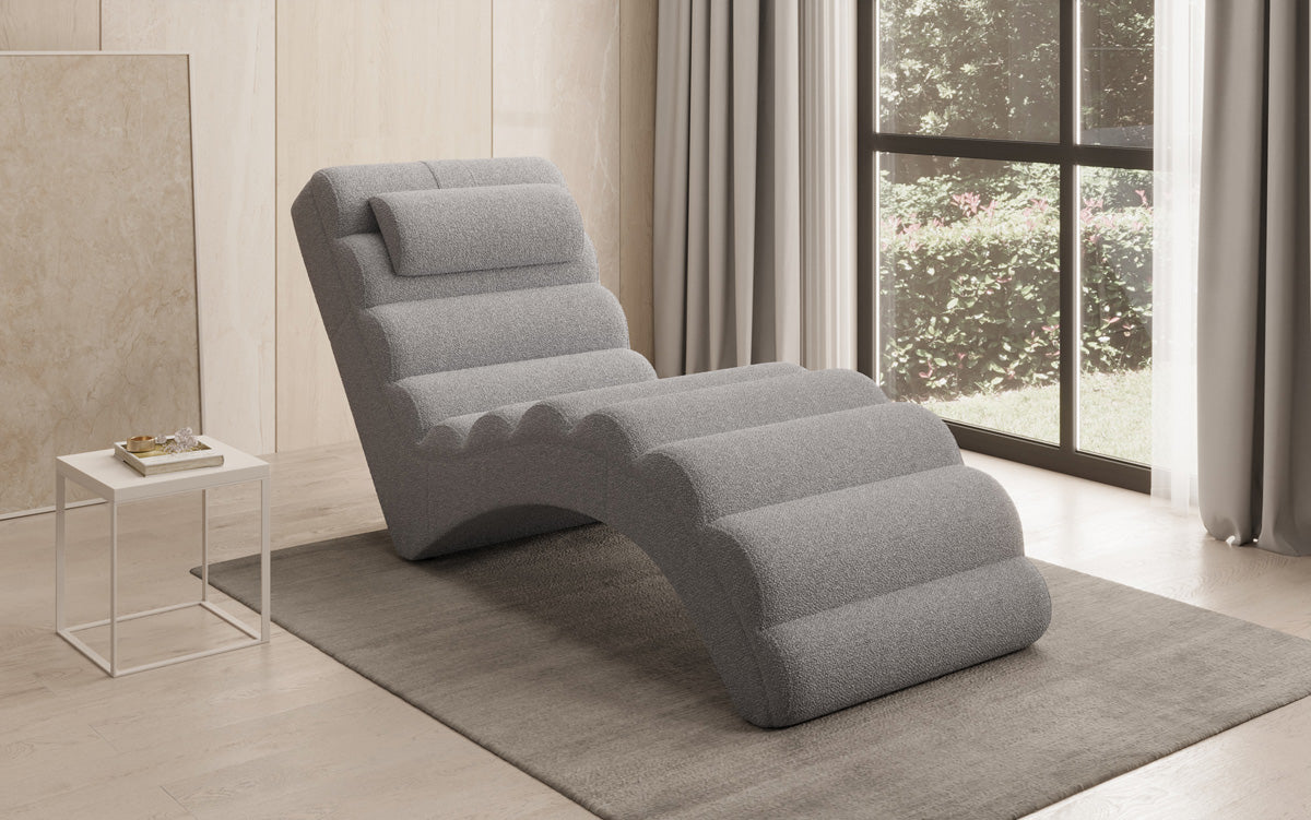 Designer afslapningsstol Malina i Bouclé