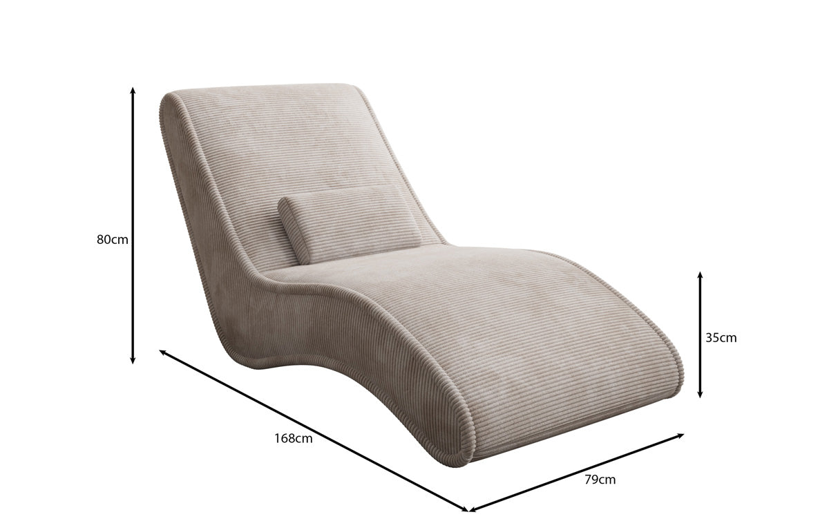 Designer Relax-Liege Lunaris 80 i Cordfløjl