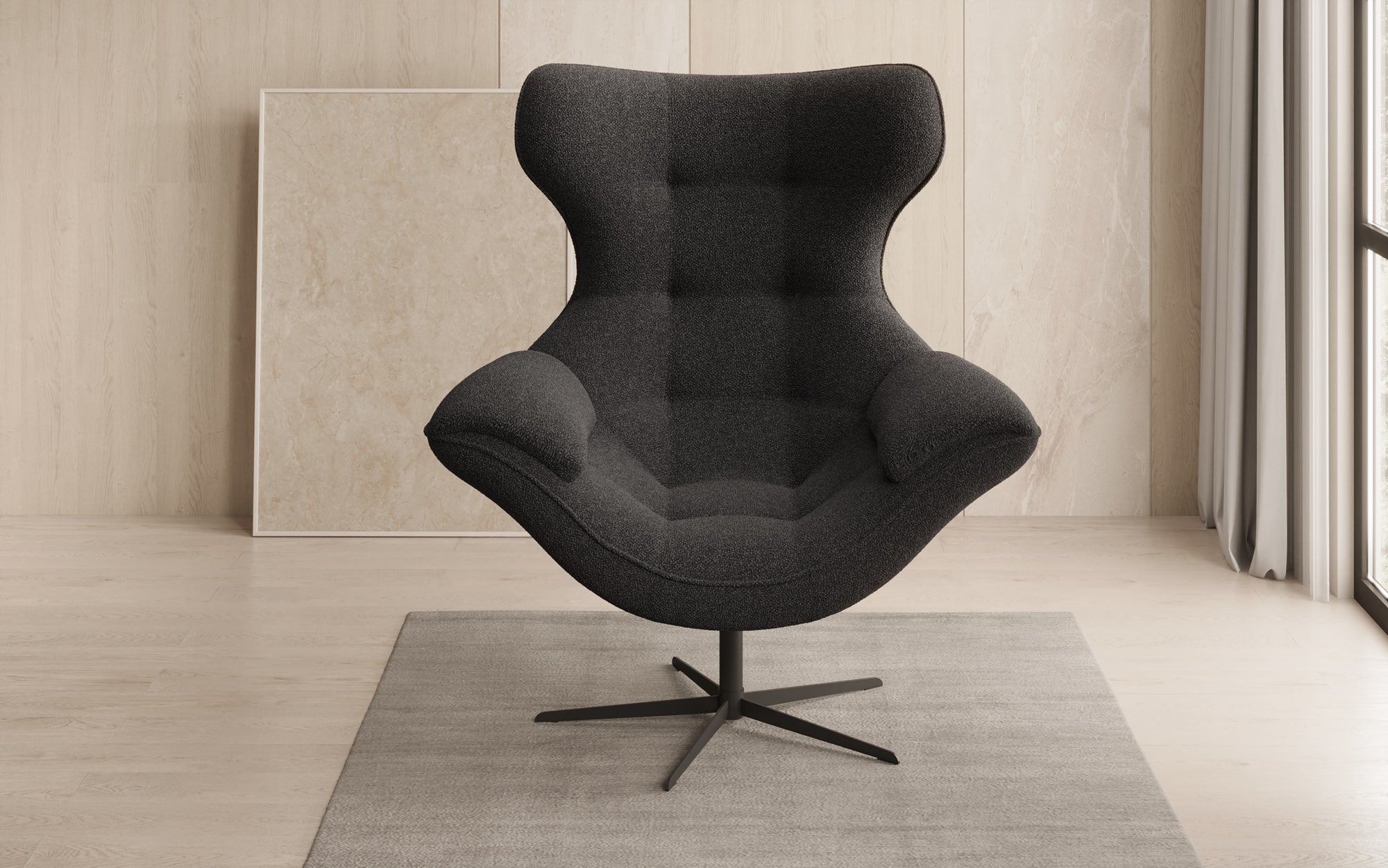 Designer Sofa-Sessel Aurelio i Bouclé