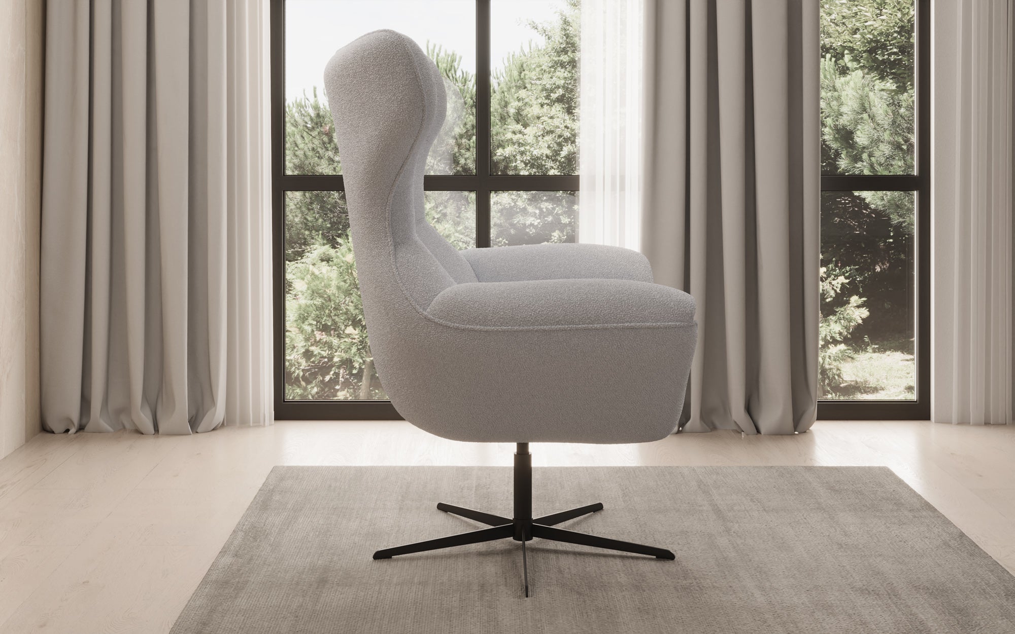 Designer Sofa-Sessel Aurelio i Bouclé