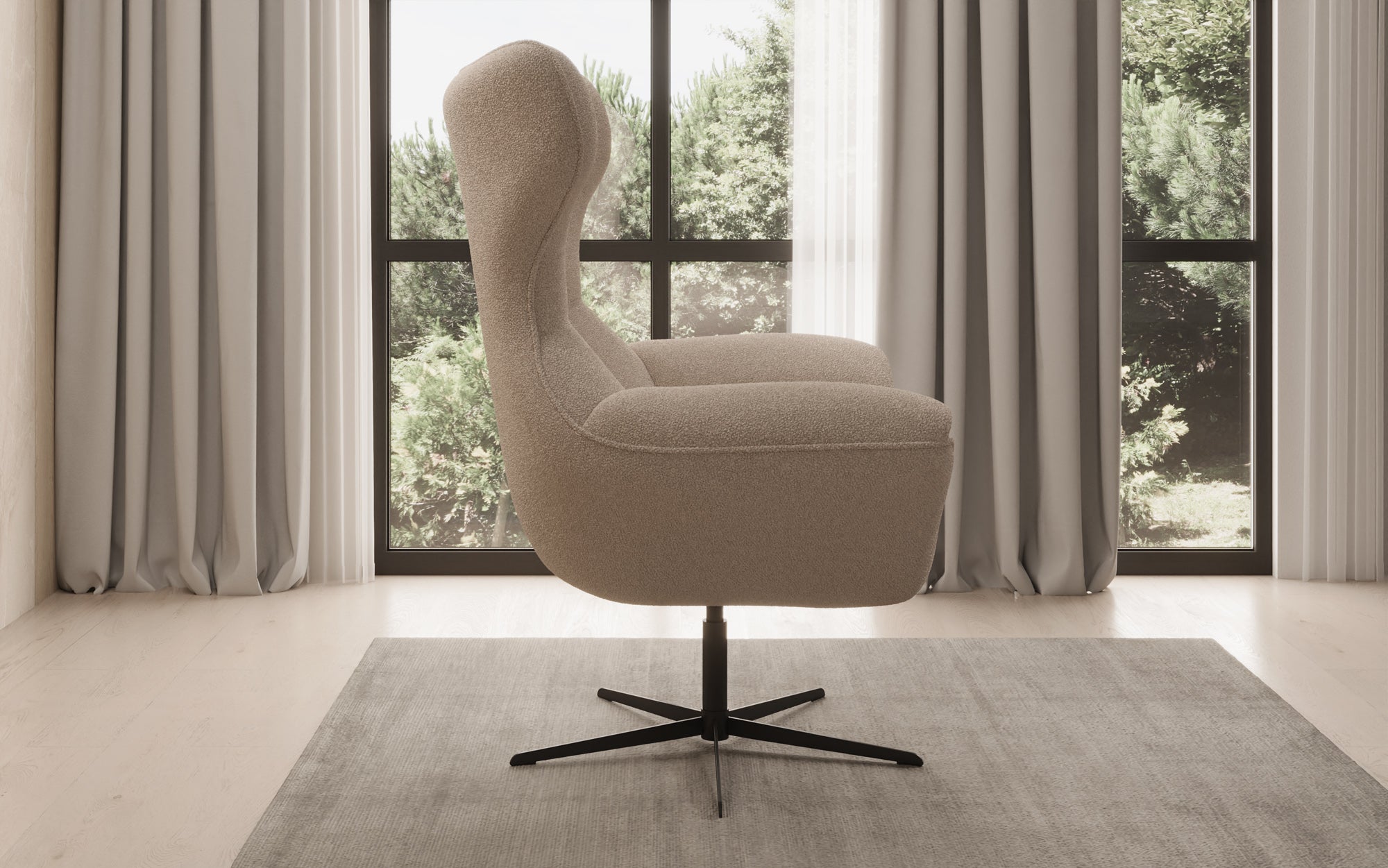 Designer Sofa-Sessel Aurelio i Bouclé
