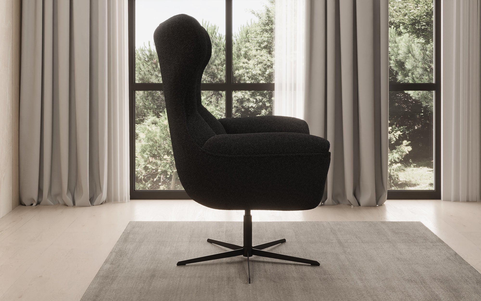 Designer Sofa-Sessel Aurelio i Bouclé