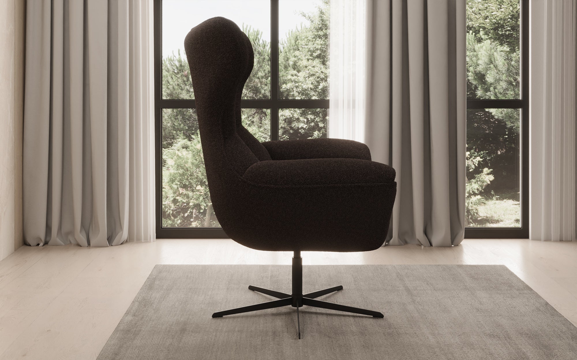 Designer Sofa-Sessel Aurelio i Bouclé