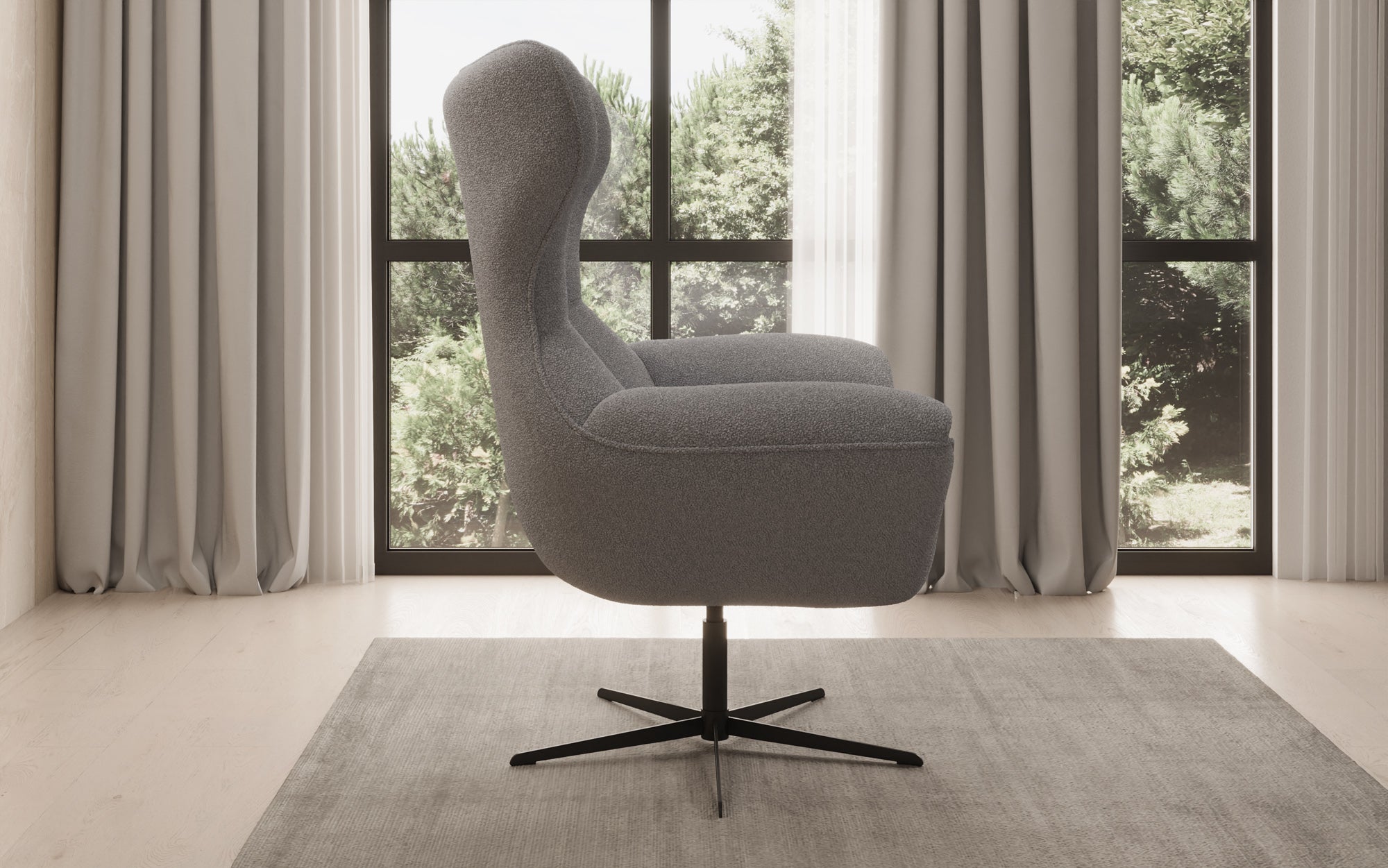 Designer Sofa-Sessel Aurelio i Bouclé