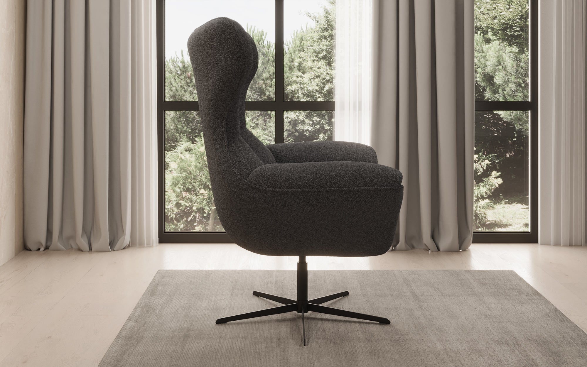 Designer Sofa-Sessel Aurelio i Bouclé