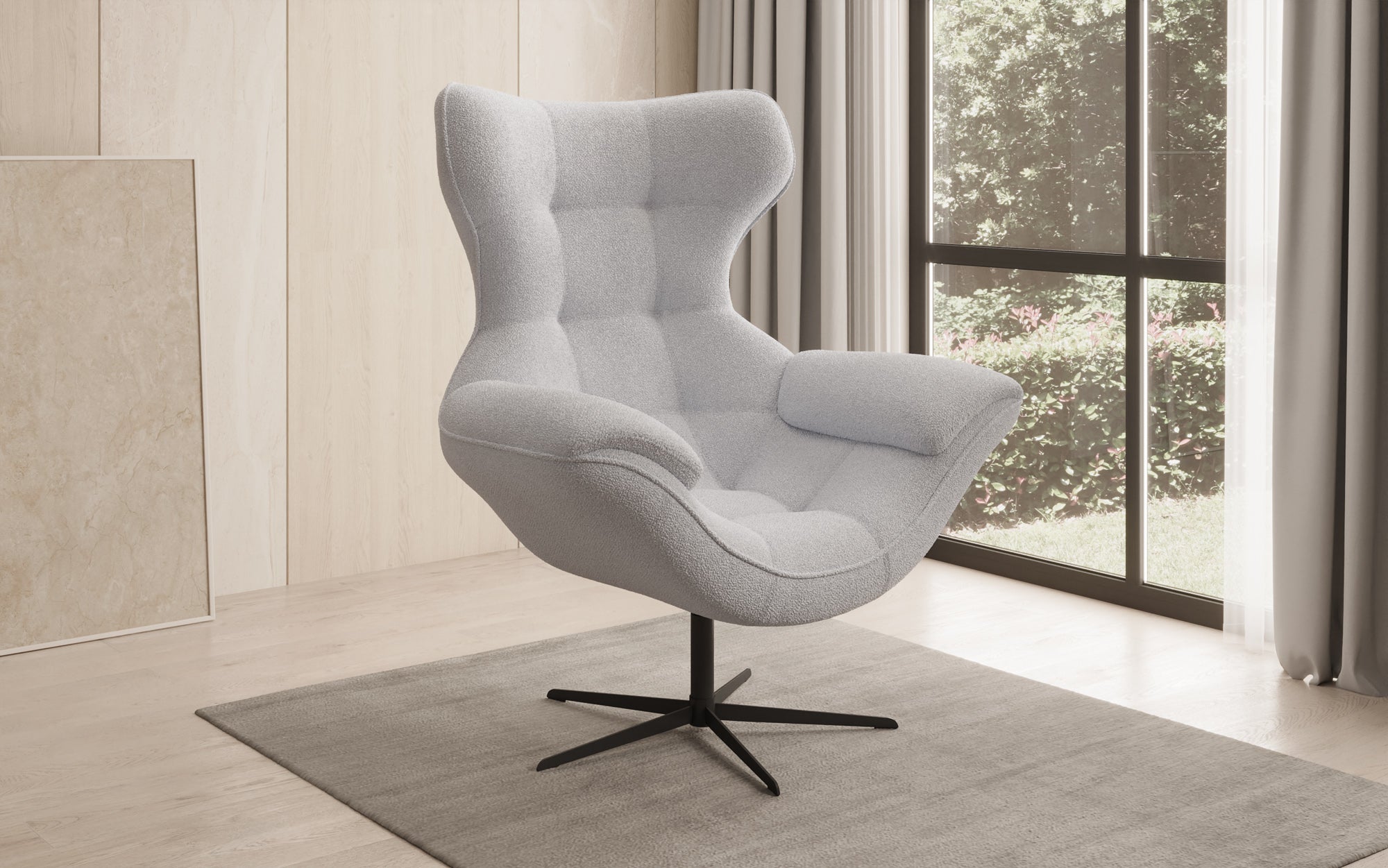 Designer Sofa-Sessel Aurelio i Bouclé