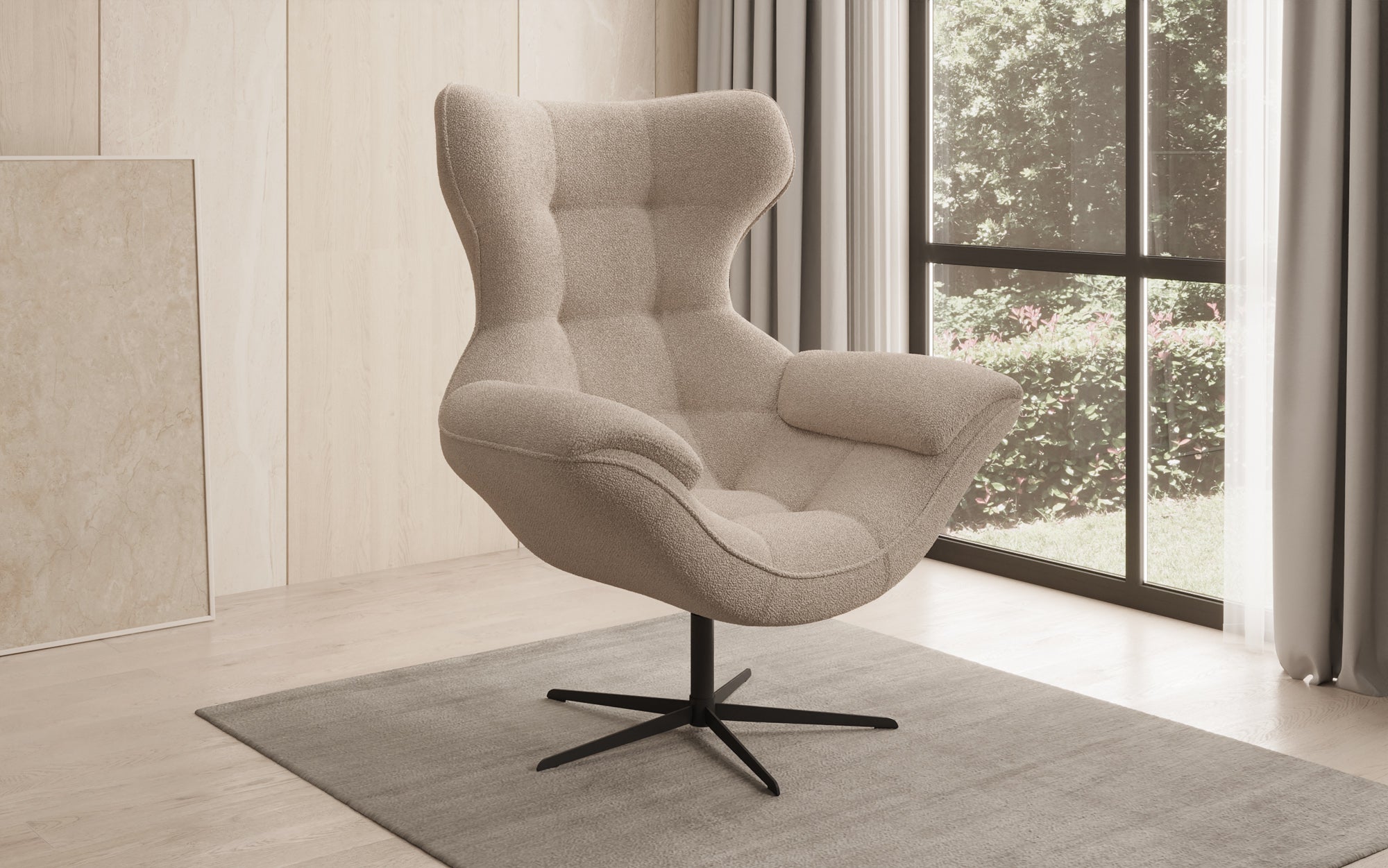 Designer Sofa-Sessel Aurelio i Bouclé