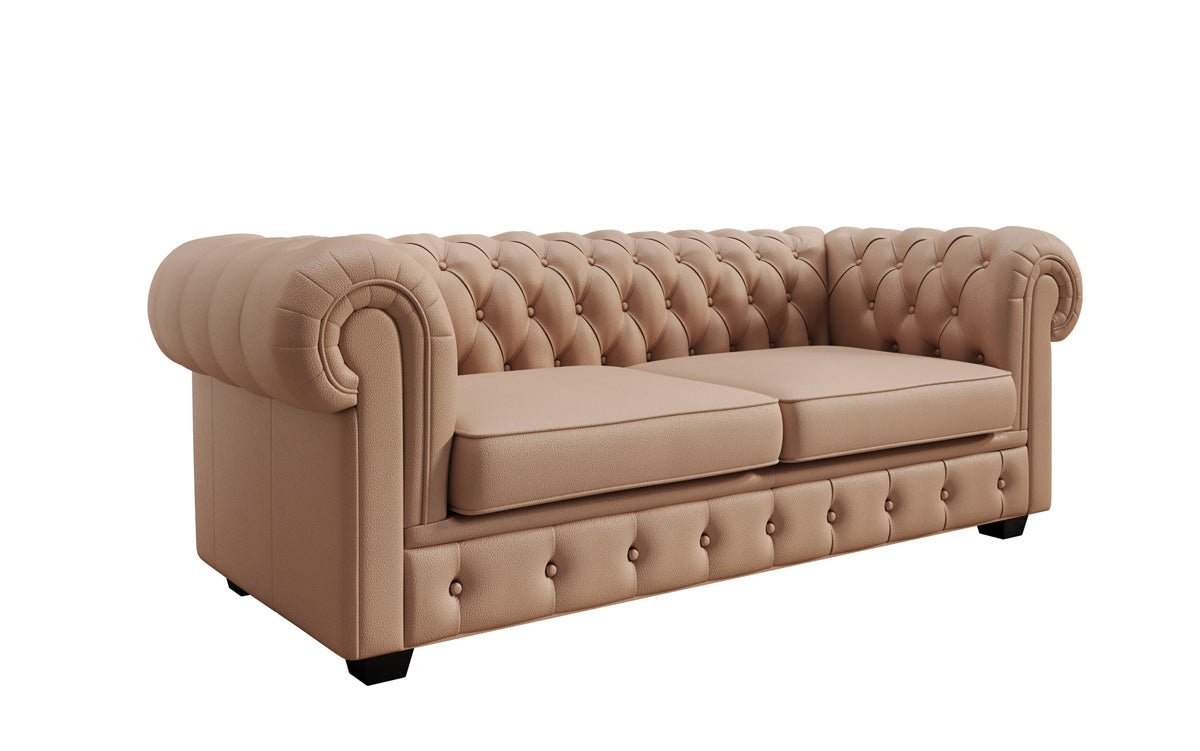 Chesterfield 3-personers sofa Royal i ægte læder