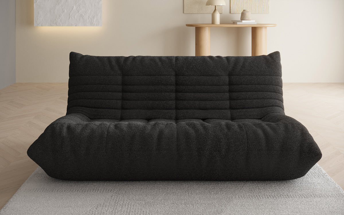 Designer 3-personers sofa Calmo i Teddy Bouclé