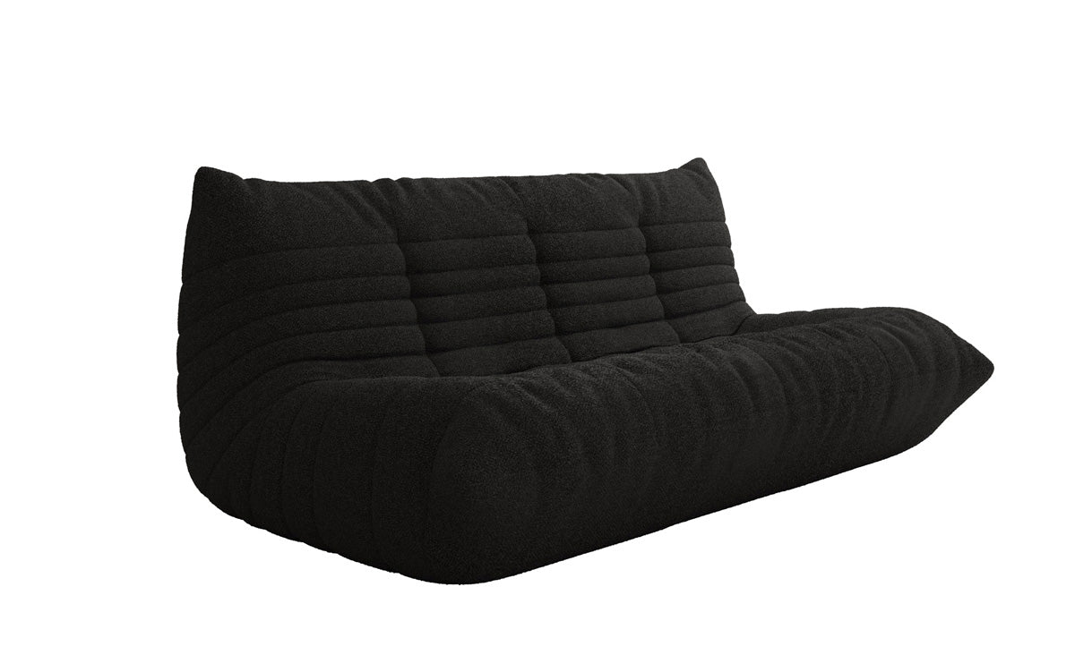 Designer 3-personers sofa Calmo i Teddy Bouclé