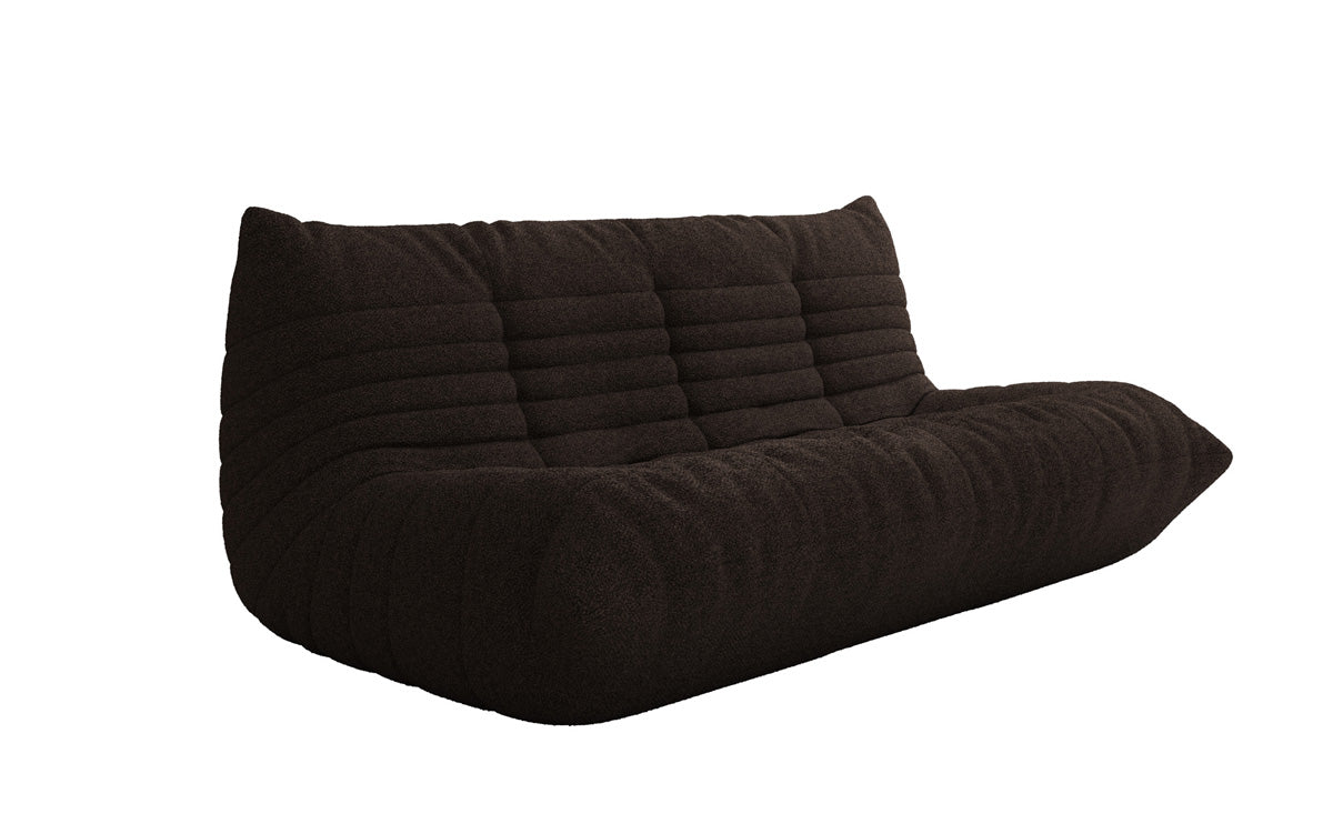 Designer 3-personers sofa Calmo i Teddy Bouclé