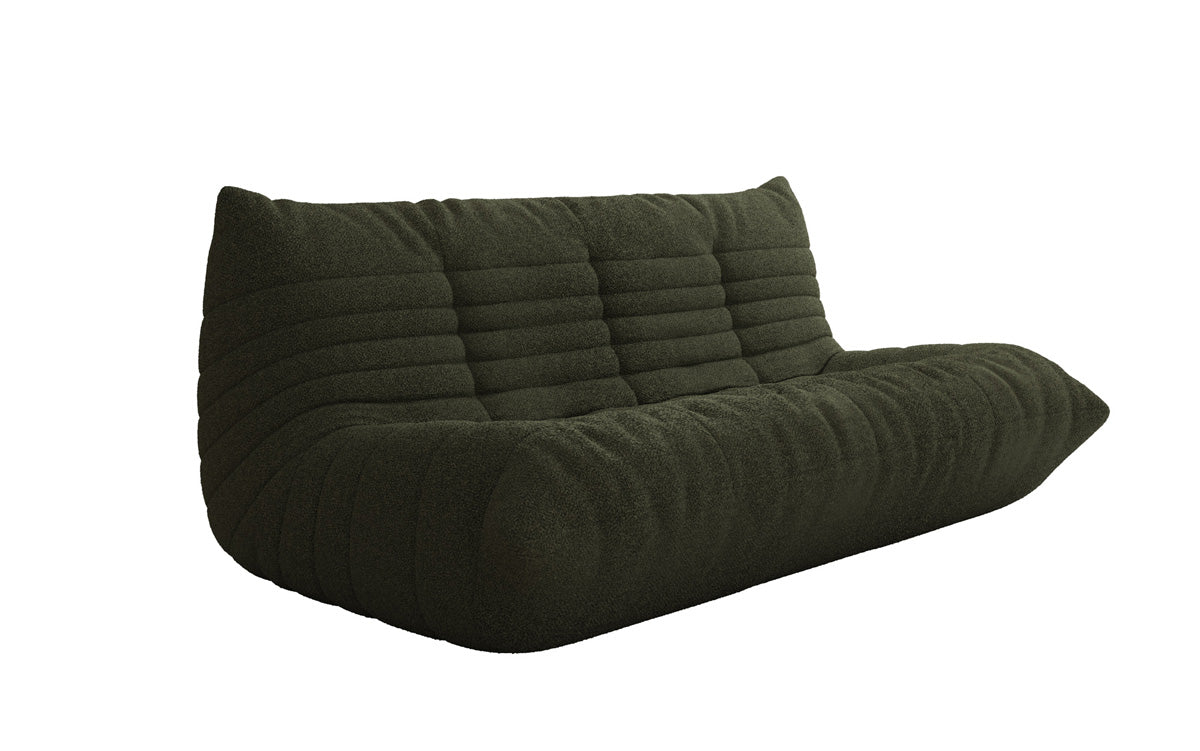 Designer 3-personers sofa Calmo i Teddy Bouclé