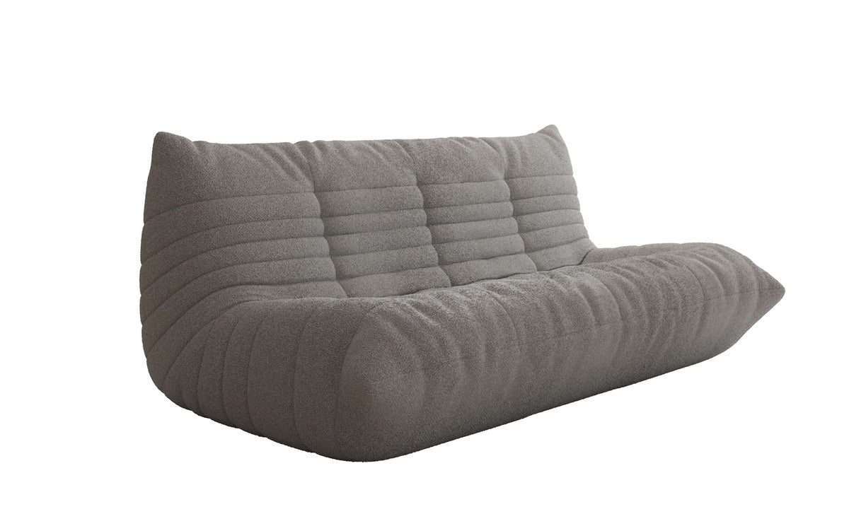 Designer 3-personers sofa Calmo i Teddy Bouclé