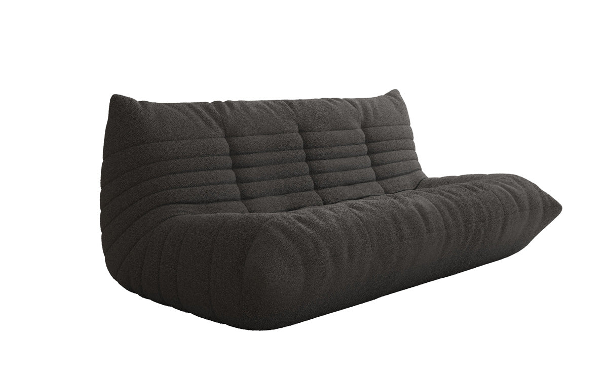 Designer 3-personers sofa Calmo i Teddy Bouclé