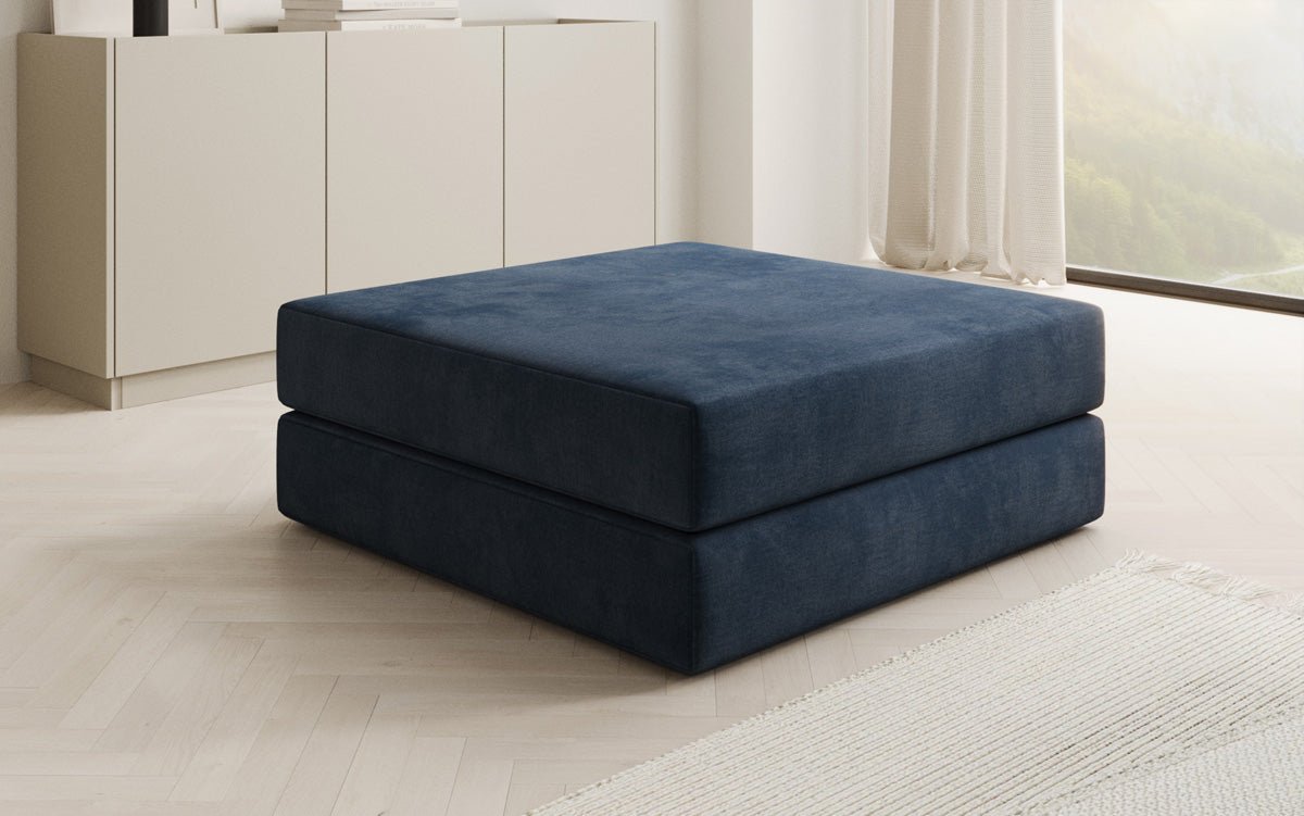 Beistellhocker Lazy i Velour