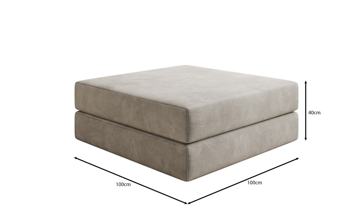 Beistellhocker Lazy i Velour