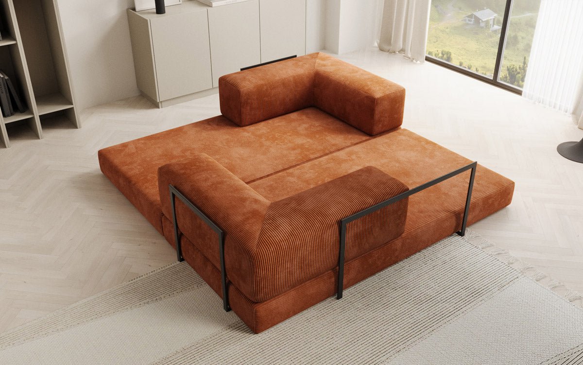 Designer Sofa Lazy 3-personers i fløjl