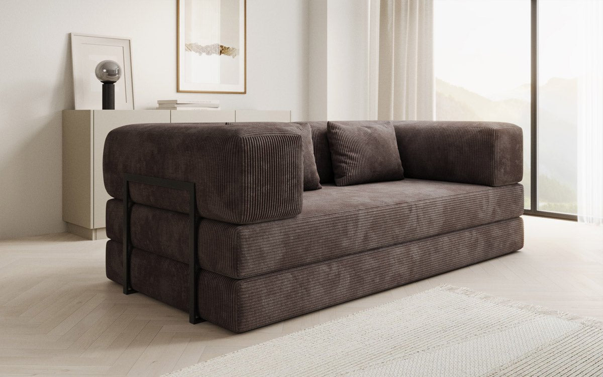 Designer Sofa Lazy 3-personers i fløjl