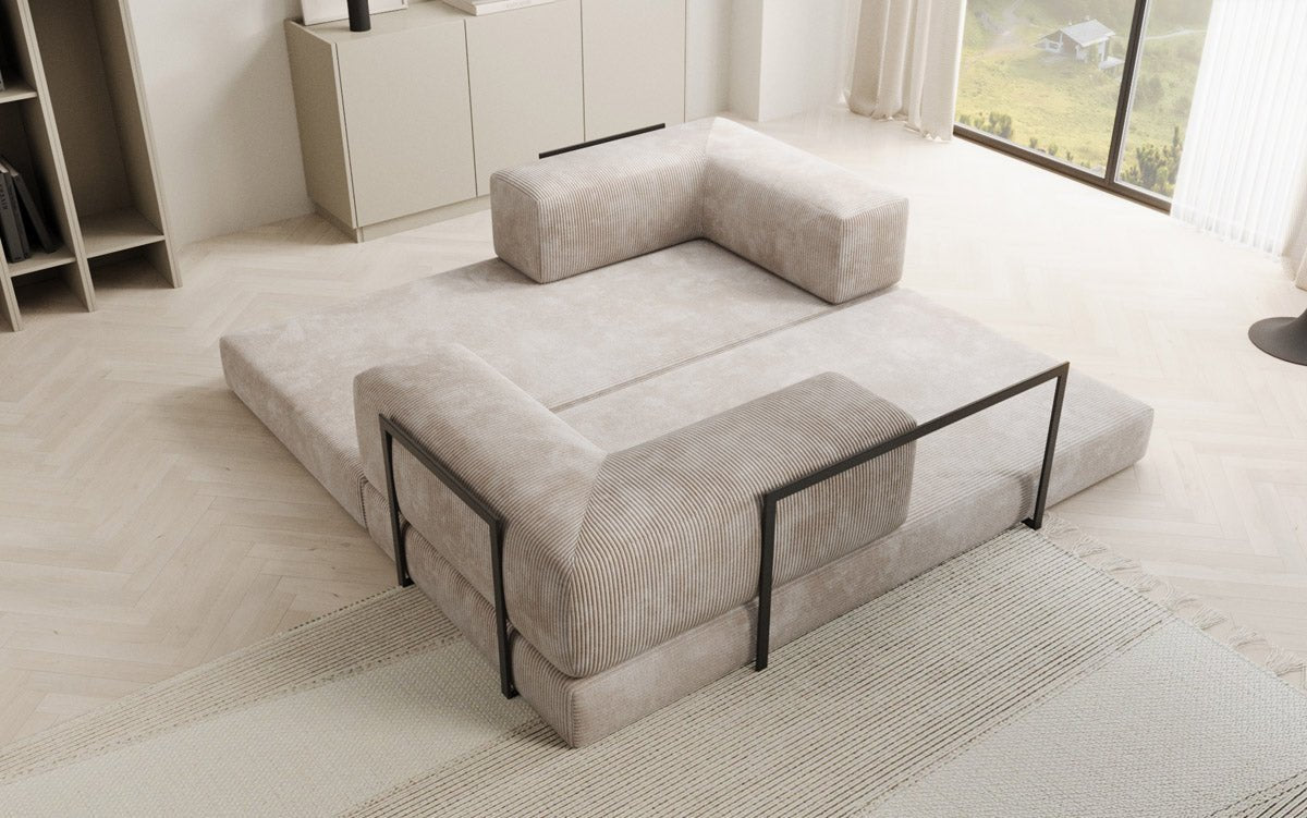 Designer Sofa Lazy 3-personers i fløjl