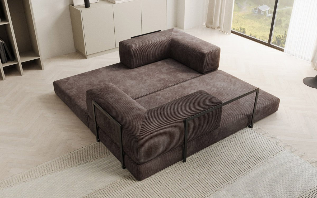 Designer Sofa Lazy 3-personers i fløjl