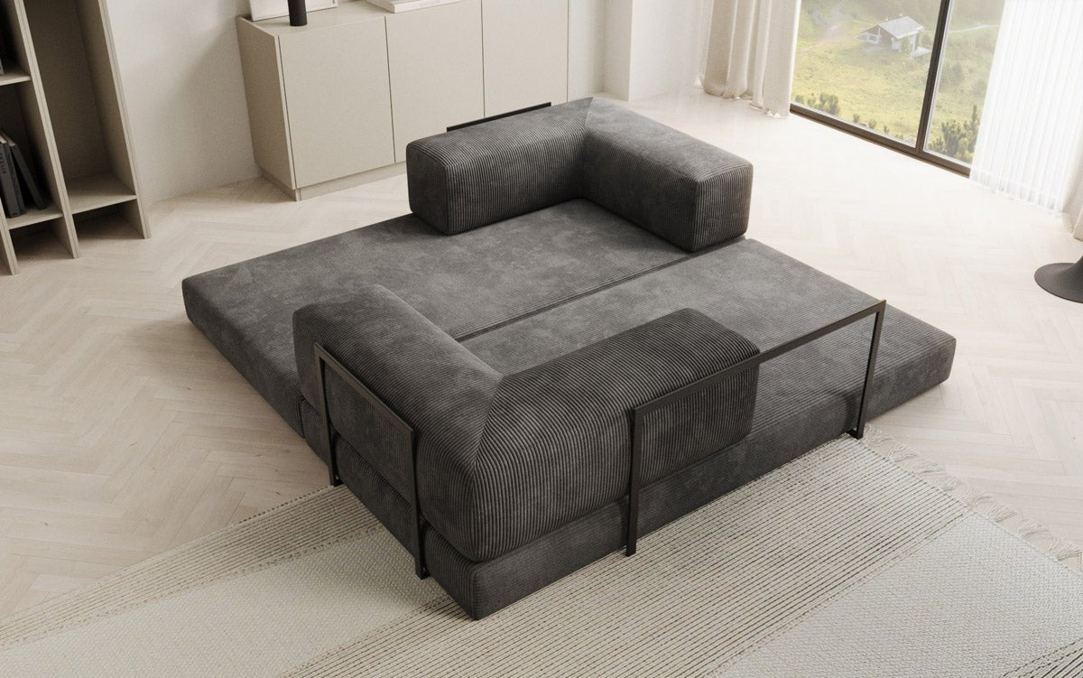 Designer Sofa Lazy 3-personers i fløjl