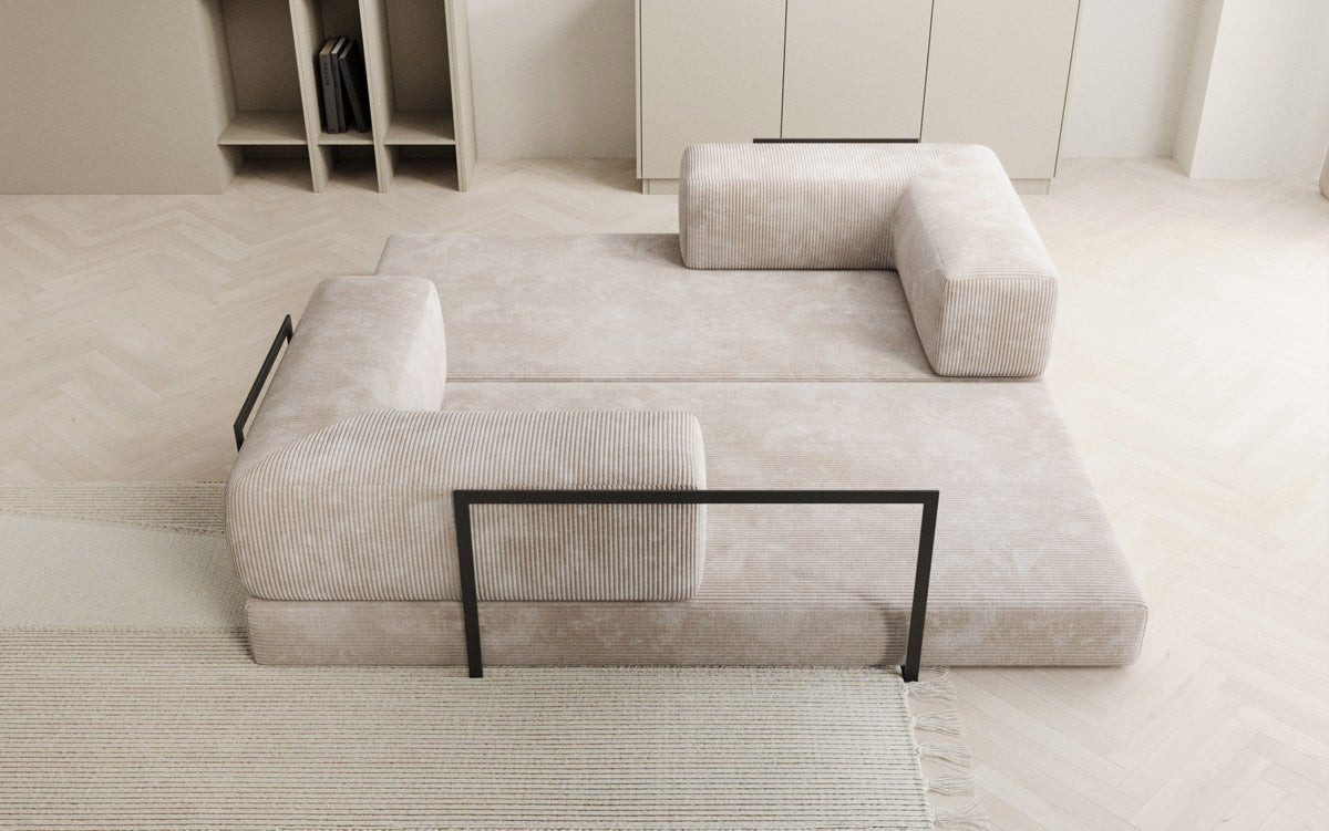 Designer Sofa Lazy 3-personers i fløjl