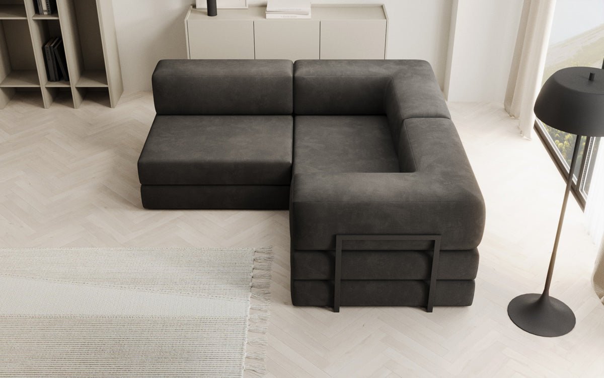 Designer Sofa Lazy L Mini in Samt