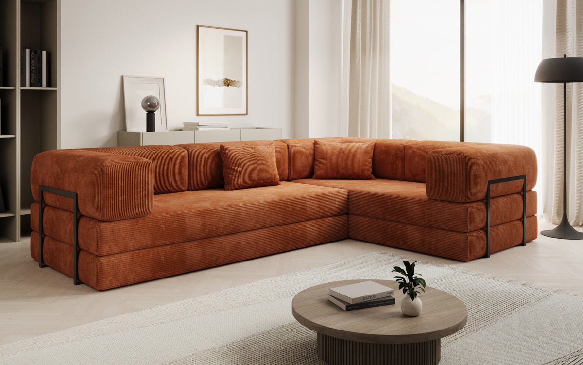 Designer Sofa Lazy L geschlossen in Cord