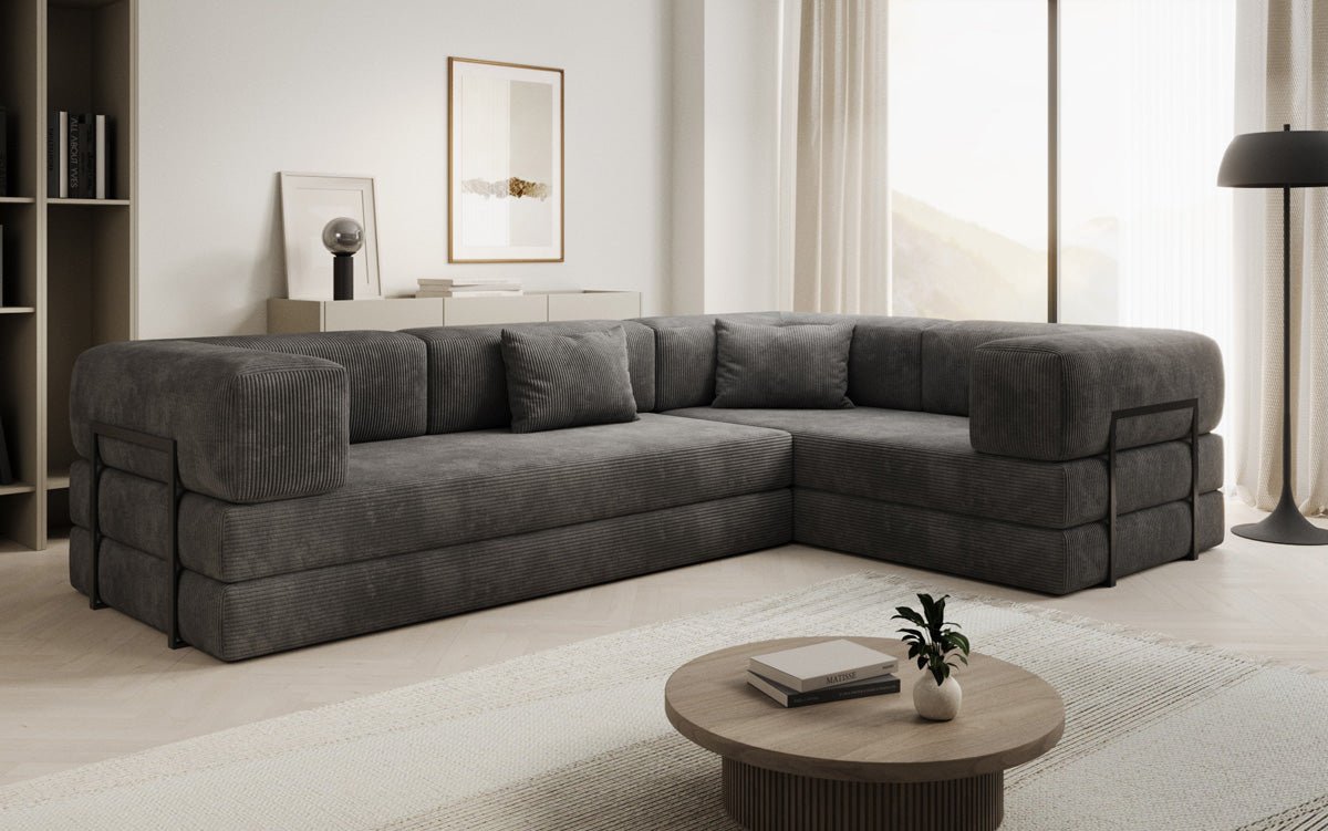 Designer Sofa Lazy L geschlossen in Cord