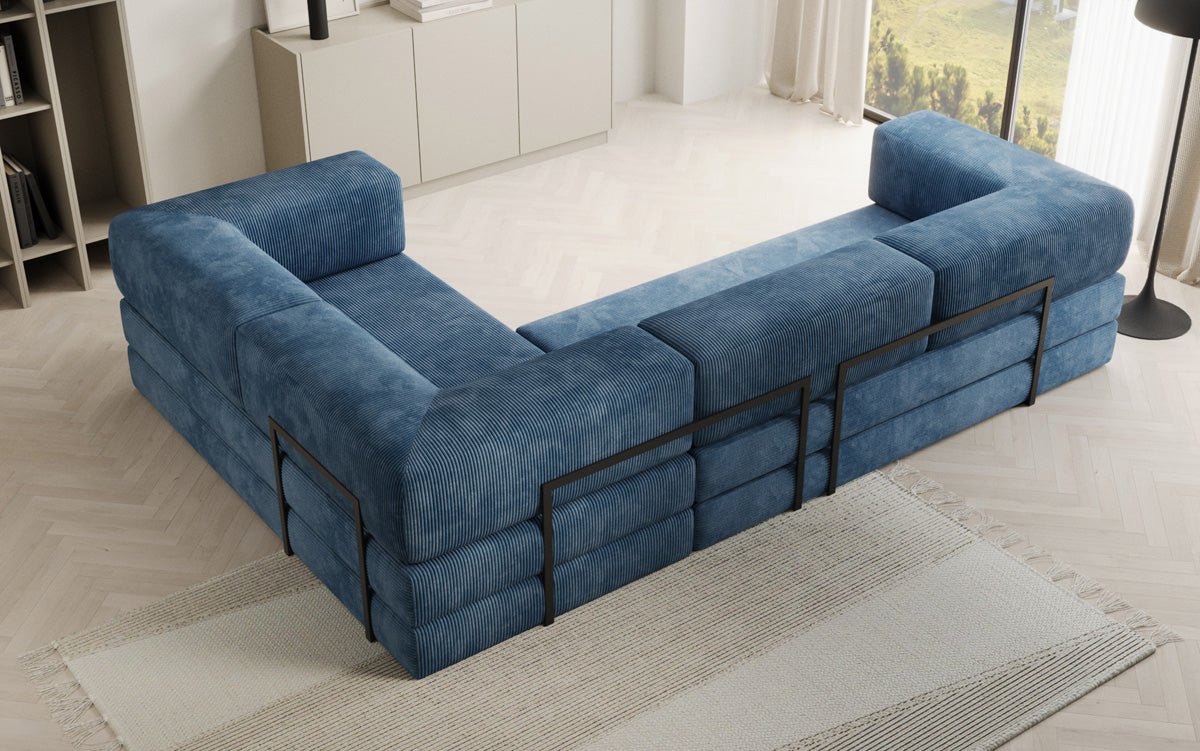 Designer Sofa Lazy L geschlossen in Cord