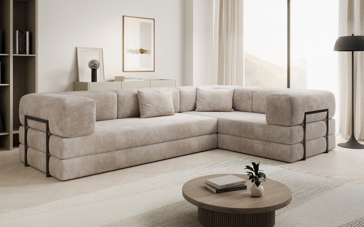 Designer Sofa Lazy L lukket i snor