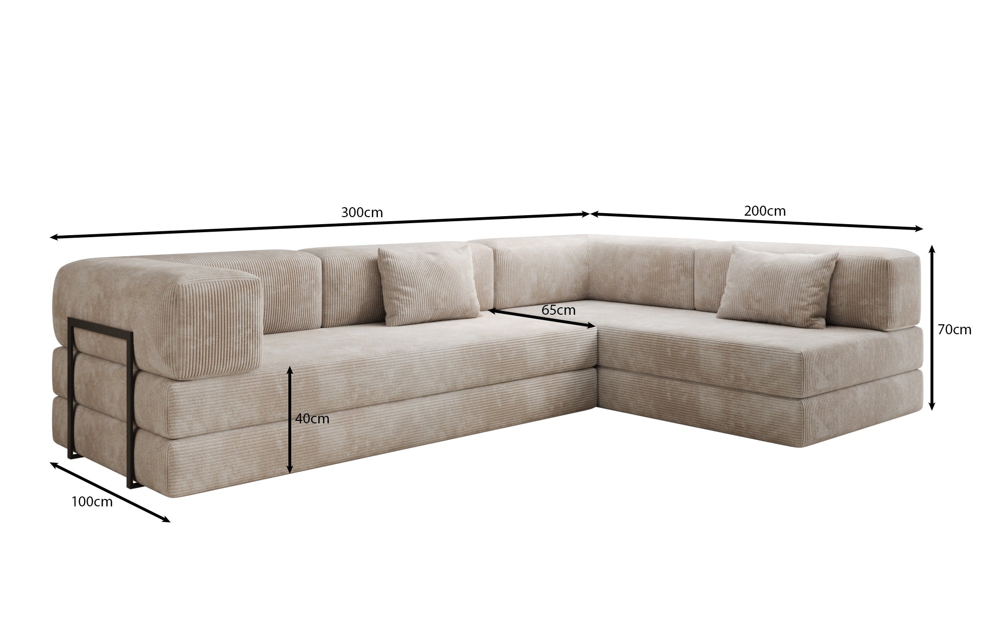 Designer Sofa Lazy L i snor