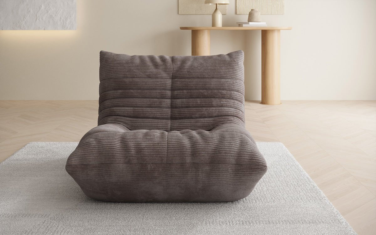 Designer Sofa-Lænestol Calmo i Cordfløjl