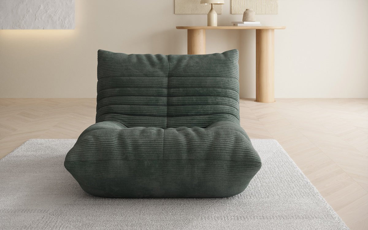 Designer Sofa-Lænestol Calmo i Cordfløjl