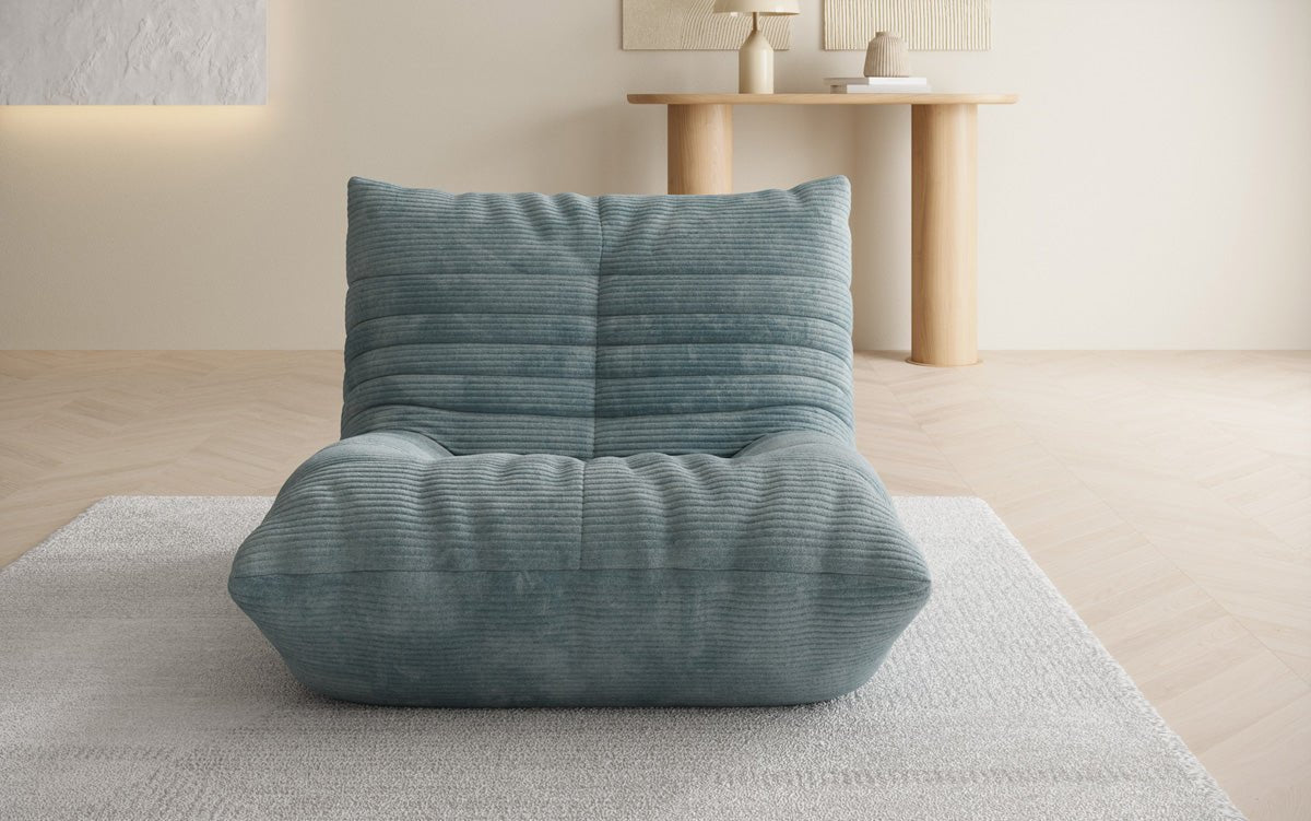 Designer Sofa-Lænestol Calmo i Cordfløjl