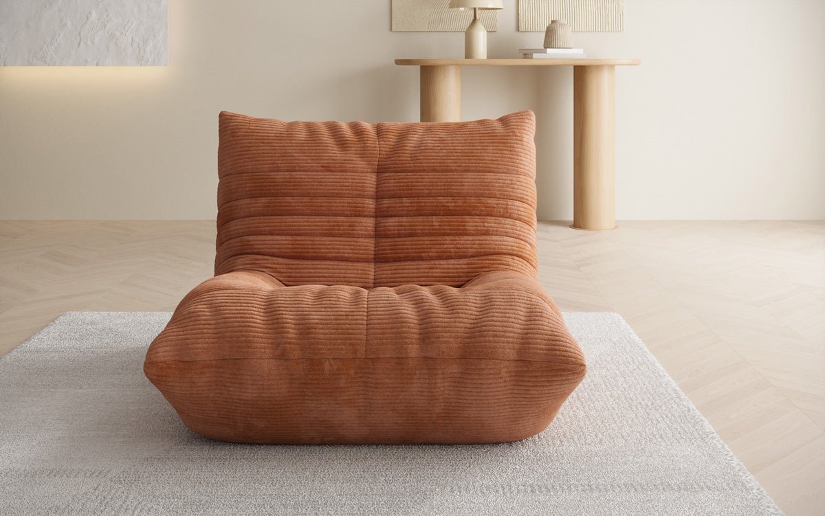 Designer Sofa-Lænestol Calmo i Cordfløjl